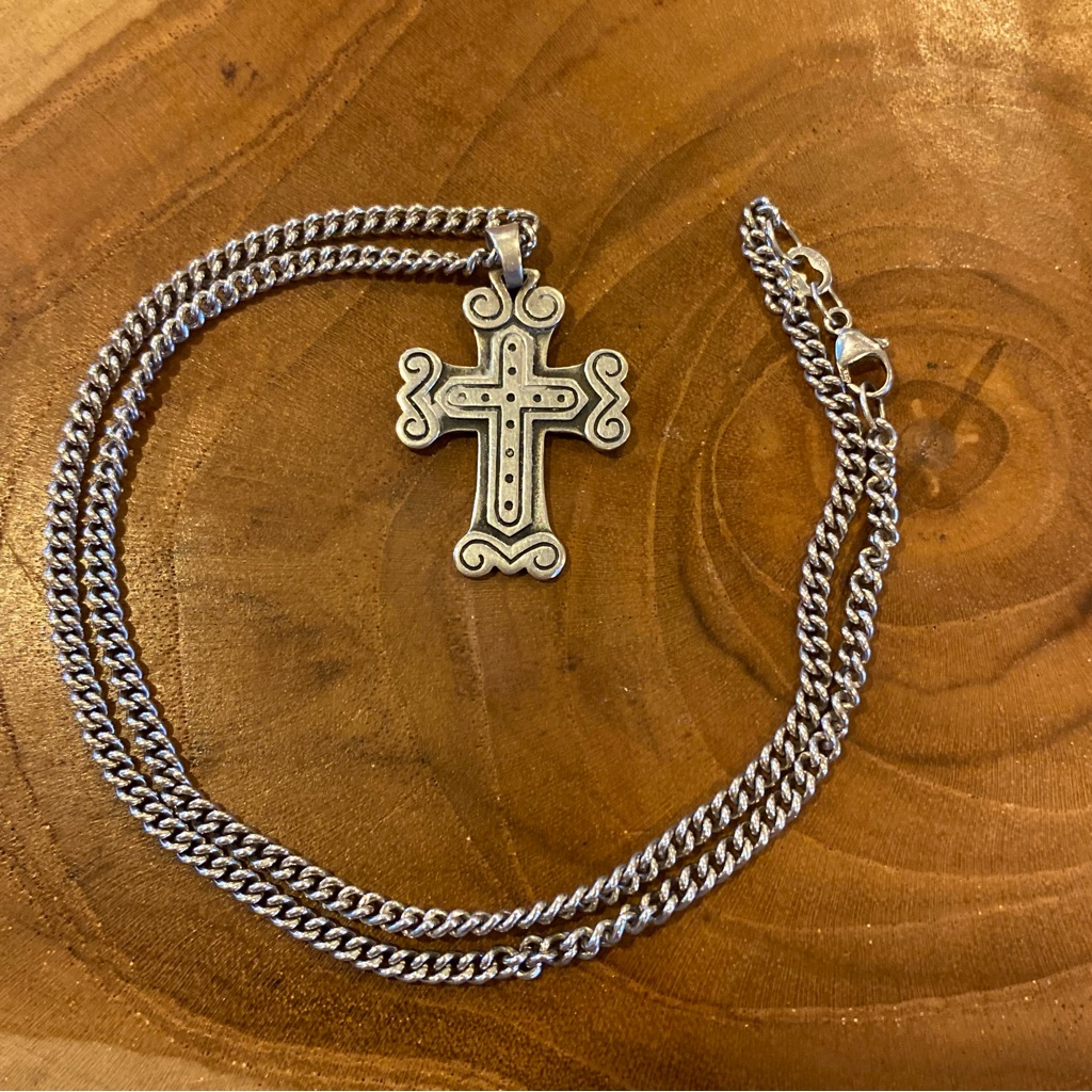 Retired James Avery Cross Necklace, Sterling Silver